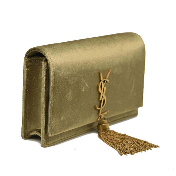 SAINT LAURENT  Velvet Medium Monogram Kate Tassel Shoulder Bag - Picture 2 of 15